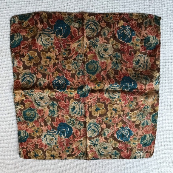 KENZO Unisex Floral Printed Silk Square Scarf Handkerchief - Made in Italy - Picture 4 of 7